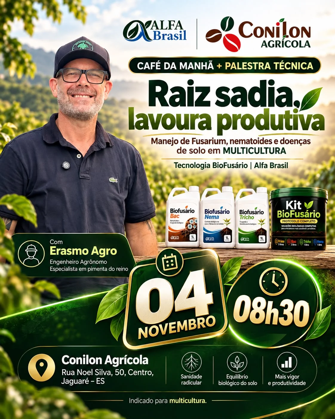 Palestra Raiz sadia, lavoura produtiva em Jaguaré