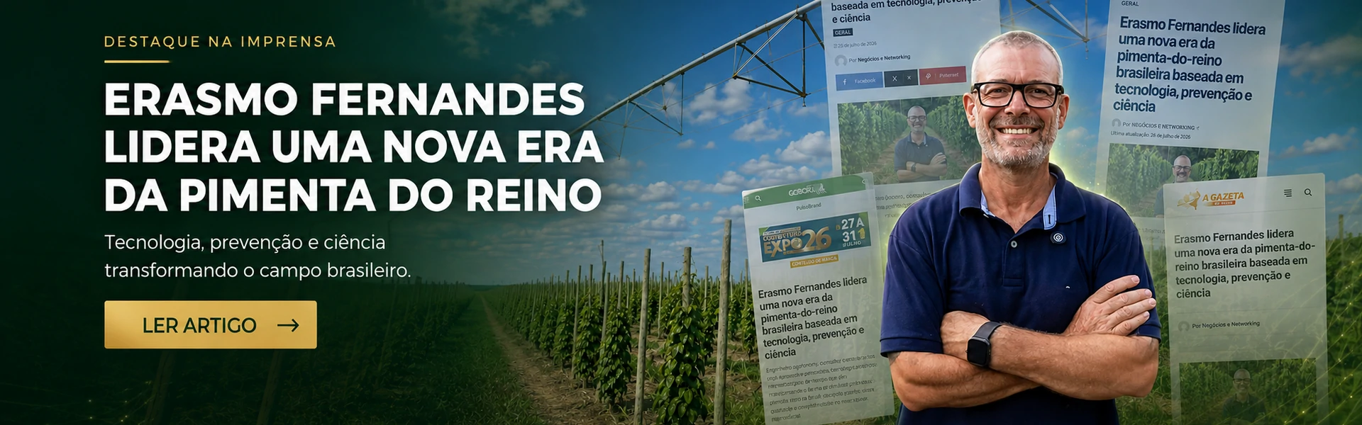 Erasmo Fernandes lidera uma nova era da Pimenta do Reino